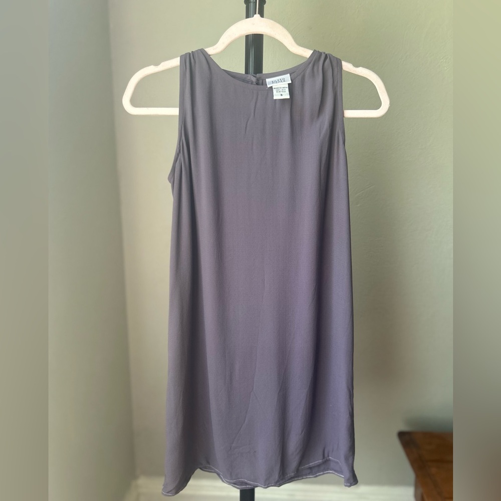 Gray Eileen Fisher 100% Silk Tunic